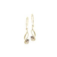 Boucles d'oreilles plaquées or oxyde champagne