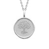 Collier pendentif arbre de vie médaille ronde Argent 925 Rhodié - vue V1