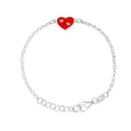 Bracelet COEUR ROUGE - Argent 925