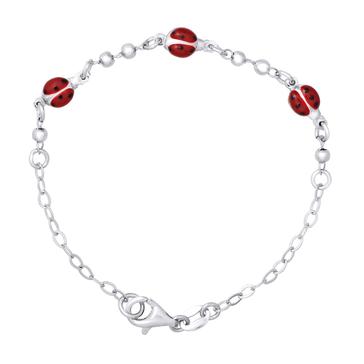 Bracelet 3 COCCINELLES - Argent 925