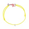 Bracelet GOURMETTE GIRAFE - Nylon jaune - Argent 925 - vue V1