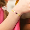 Bracelet GOURMETTE GIRAFE - Nylon jaune - Argent 925 - vue V2