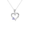 Collier argent 925 oxyde teinté violet - vue V1