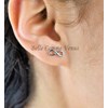 Boucles d'oreilles infini Argent 925 Rhodié - vue V4