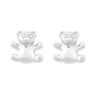 Boucles d'oreilles petit ourson Argent 925 Rhodié