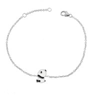 Bracelet Panda Argent 925 Rhodié - Bijou Émaillé Collection Enfant