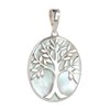 Pendentif Thalia Argent 925 et Nacre Blanche | Arbre de Vie ADEN | Bijou Symbolique - vue V1