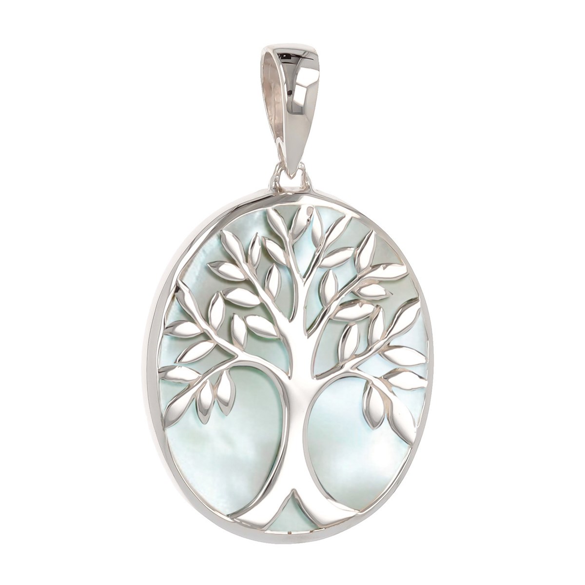 Pendentif Thalia Argent 925 et Nacre Blanche | Arbre de Vie ADEN | Bijou Symbolique