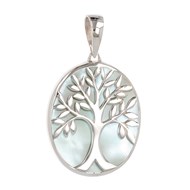 Pendentif Thalia Argent 925 et Nacre Blanche | Arbre de Vie ADEN | Bijou Symbolique