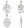 Pendentif Thalia Argent 925 et Nacre Blanche | Arbre de Vie ADEN | Bijou Symbolique - vue V3