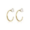 Boucles d'oreilles Or Jaune  et Zirconium - vue V1