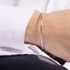 Bracelet jonc Or Blanc 'Simple chic' - vue V2