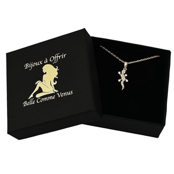 Verguld 750 3 micron hagedissensalamander halsketting bezet met zirkoniumoxide