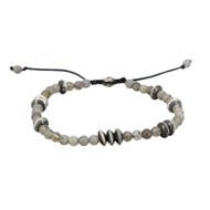 Bracelet Homme 'KERWAN' avec perles de Labradorite et Argent 925
