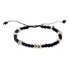 Bracelet Homme 'UNAI' avec perles de pierres noires' et Argent 925 - vue V1