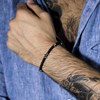 Bracelet Homme 'UNAI' avec perles de pierres noires' et Argent 925 - vue V2