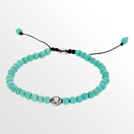 Bracelet Homme 'ELIS' avec perles Turquoise et Argent 925