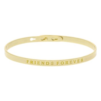 'FRIENDS FOREVER' bracelet jonc doré à message