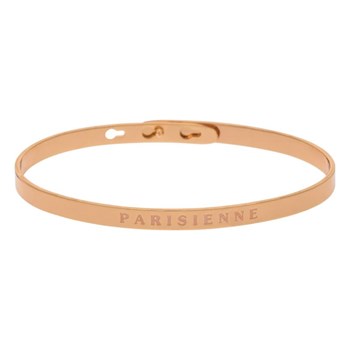 'PARISIENNE' Jonc rosé bracelet à message
