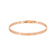 Bracelet à message 'Prendre La Vie du Côté Paillette' Laiton rosé