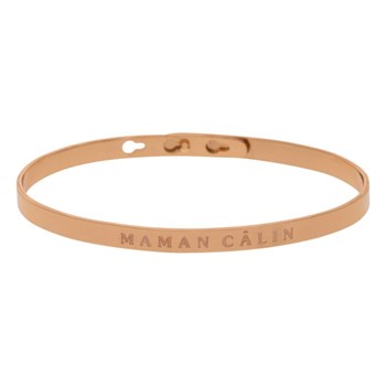 'MAMAN CÂLIN' bracelet jonc rosé à message