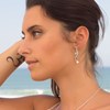 Pendants d'oreille Perle Nacre blanche en Argent massif 925 - Élégance et qualité | Aden - vue V2