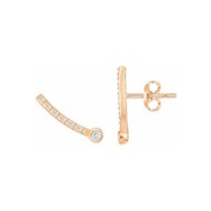 Boucles d'oreilles Plaqué Or Jaune 750/000 et Diamants 0,1cts - La Garçonne 2640