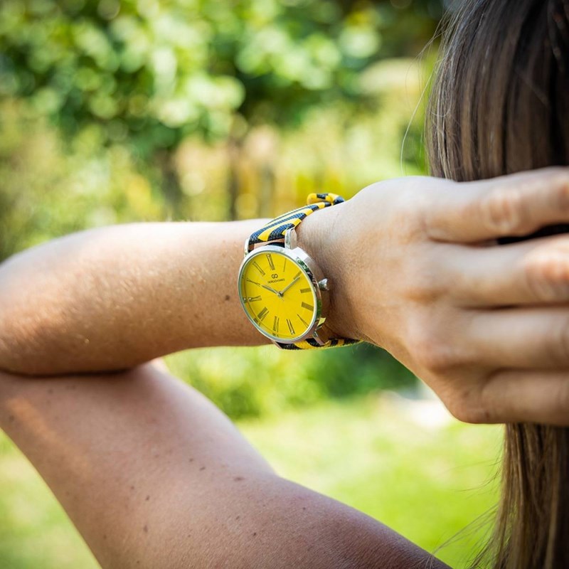 Montre Femme GIORGIO bracelet Cuir Jaune - vue 2