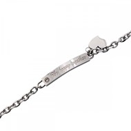 Gourmette Bracelet Acier Coeur Femme