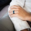 Bague Acier Bleu Mâte Homme BANGA - vue V2