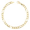 Bracelet Or Jaune Maille Figaro Alternée 1+3 - Homme - vue V1