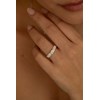 Bague Makayla en Argent avec oxyde de zirconium blanc - vue V3