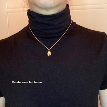 Pendentif cheval petite tête de pur-sang - Plaqué or