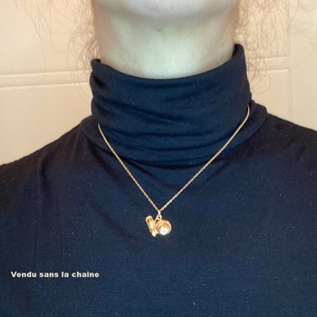 Pendentif football la chaussure et le ballon en estampe - Plaqué-or