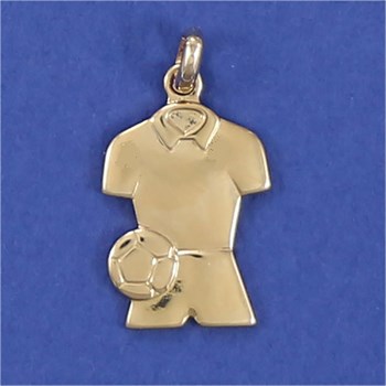 Pendentif football le maillot et le ballon - Plaqué-or