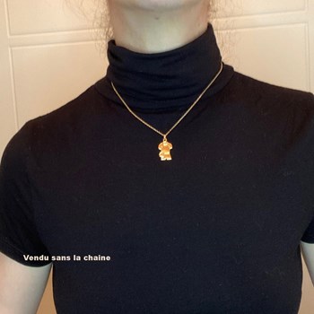 Pendentif football le maillot et le ballon - Plaqué-or