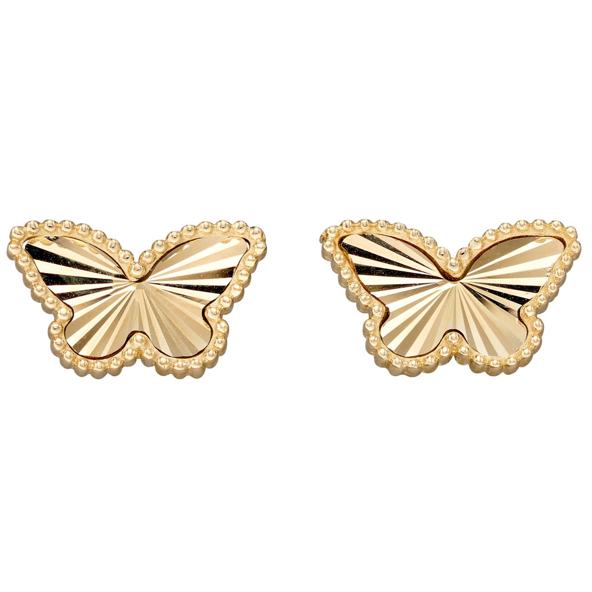 Boucle d'oreille papillon sur or jaune 375/1000
