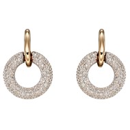 Boucle d'oreille diamant sur or blanc et jaune 375/1000