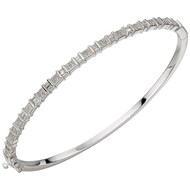 Bracelet diamant sur or blanc 375/1000