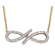 Collier diamant infinity sur or jaune 375/1000