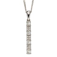 Collier diamant sur or blanc 375/1000