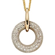 Collier diamant sur or jaune 375/1000