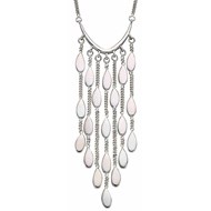 Collier en gouttes d'argent 925/1000