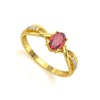 Bague ADEN Or 585 Jaune Rubis et diamants 1.32grs - vue V1