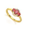 Bague ADEN Or 585 Jaune Rubis et diamants 1.358grs - vue V1