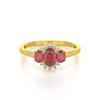 Bague ADEN Or 585 Jaune Rubis et diamants 1.358grs - vue V3