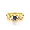 Bague ADEN Or 585 Jaune Saphir et diamants 2.684grs - vue V3