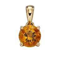 Collier novembre citrine en or 375/1000