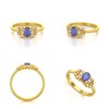 Bague ADEN Or 585 Jaune Tanzanite et diamants 1.556grs - vue V2