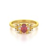 Bague ADEN Or 585 Jaune Rubis et diamants 1.556grs - vue V3